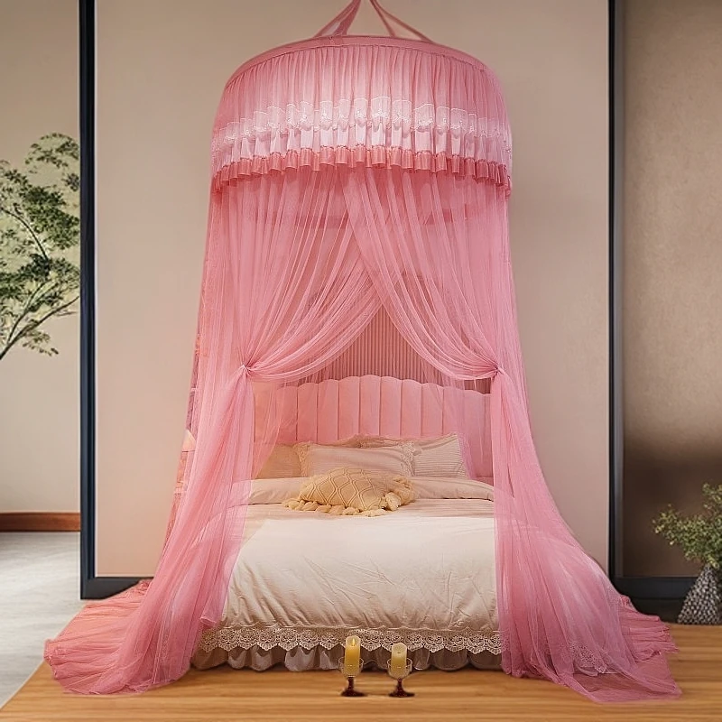 2025新款蚊帐家用吊挂圆顶吊顶公主风1.5米1.8米床夏季蚊帐卧室床