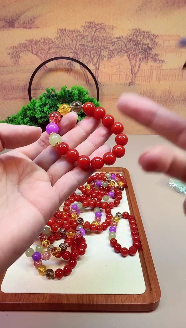 14K金镶嵌手链南红玛瑙AAA