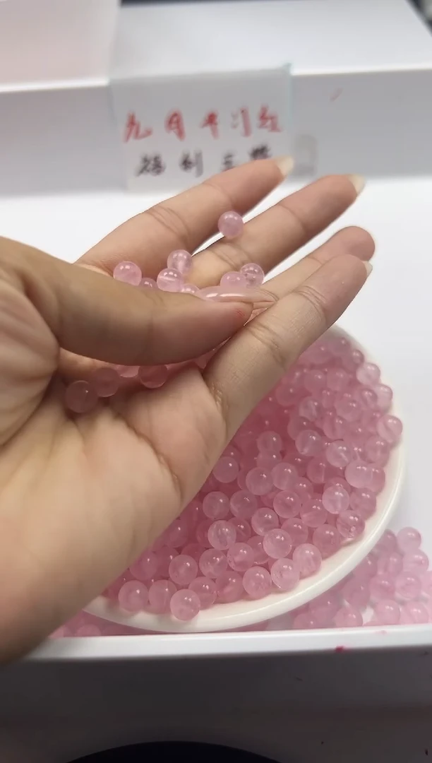 颈饰未镶嵌水晶W934粉水晶6mm*50颗