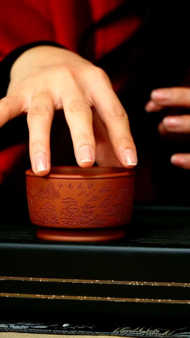 茶杯紫砂江南风韵  底槽清主人杯   150cc