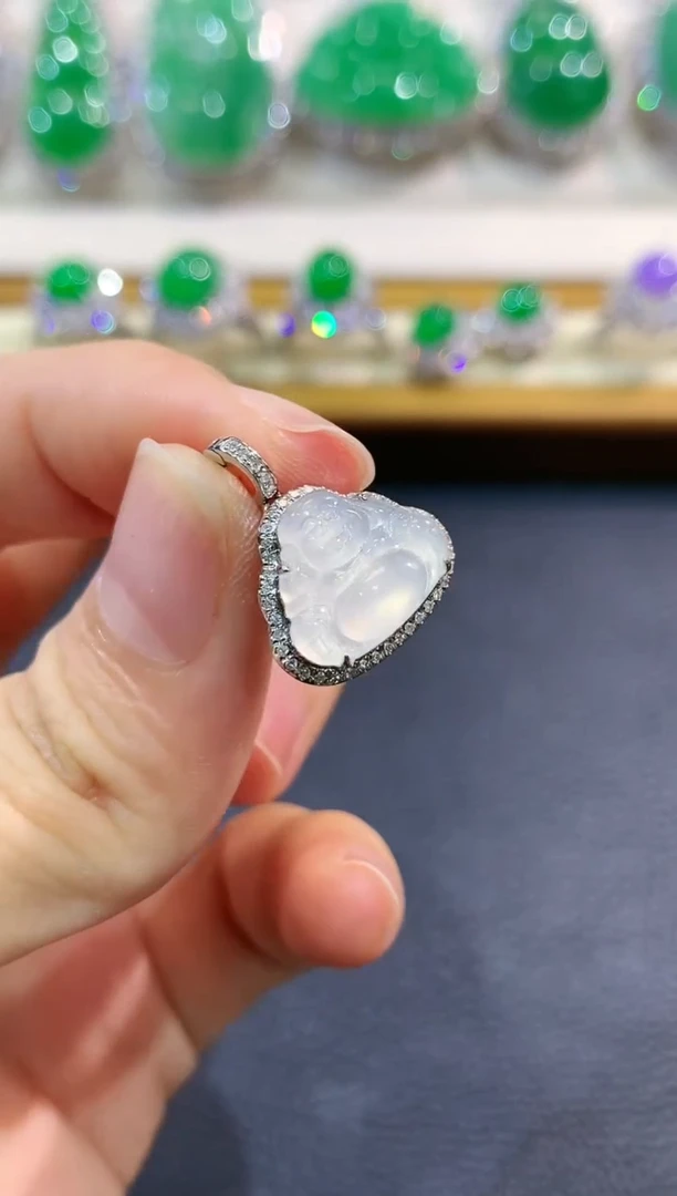 【闪购商品】翡翠吊坠(不含链)18K金镶嵌w15  多样性一件发货