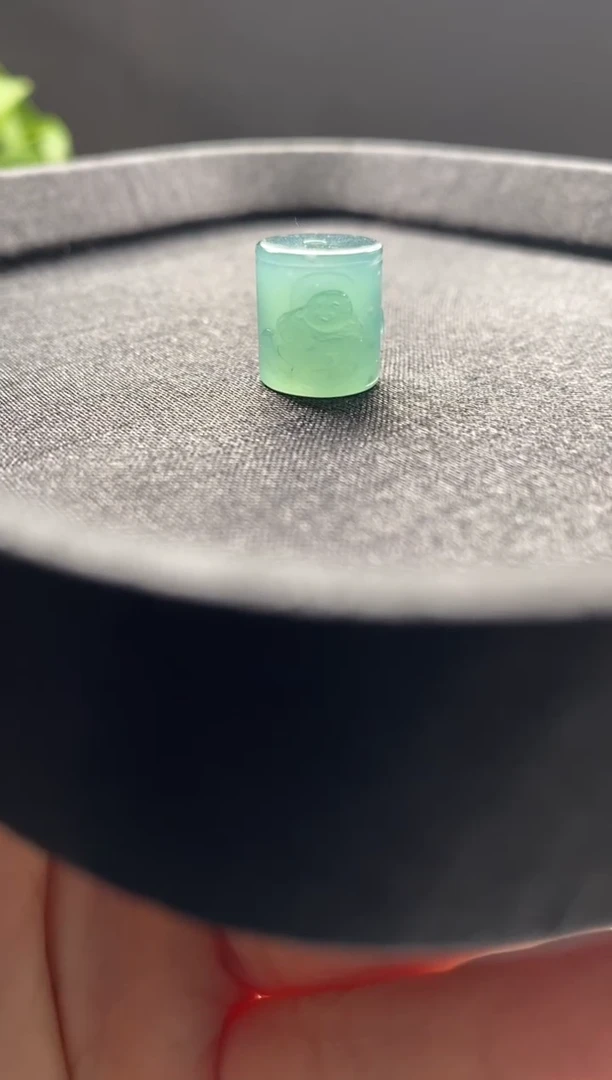 未镶嵌手链翡翠散珠卡12MM雕刻珠