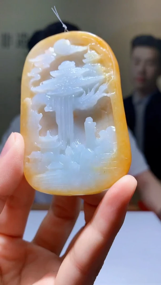 定制翡翠未镶嵌1088hm-毛货挂件(赠珠链）19