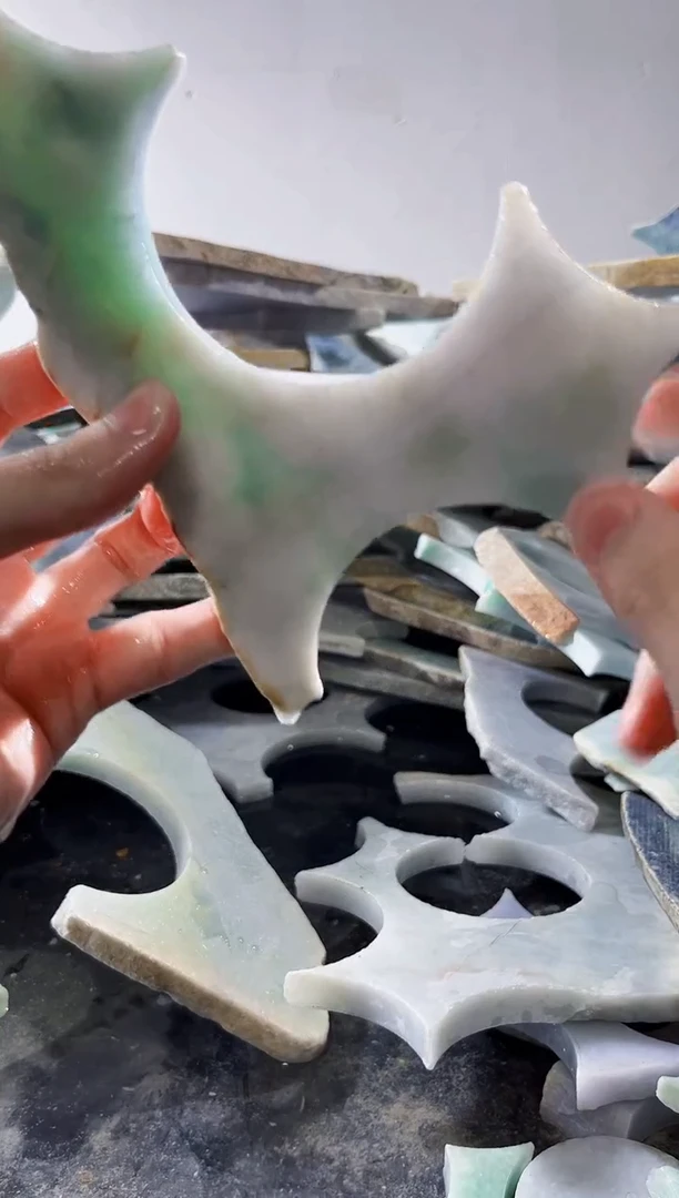 裸石翡翠缅甸翡翠A货文515