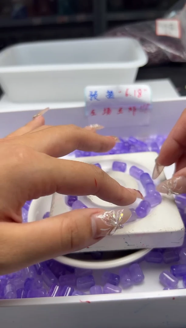 未镶嵌颈饰碧玺w1737紫碧玺管珠12*8mm*10颗