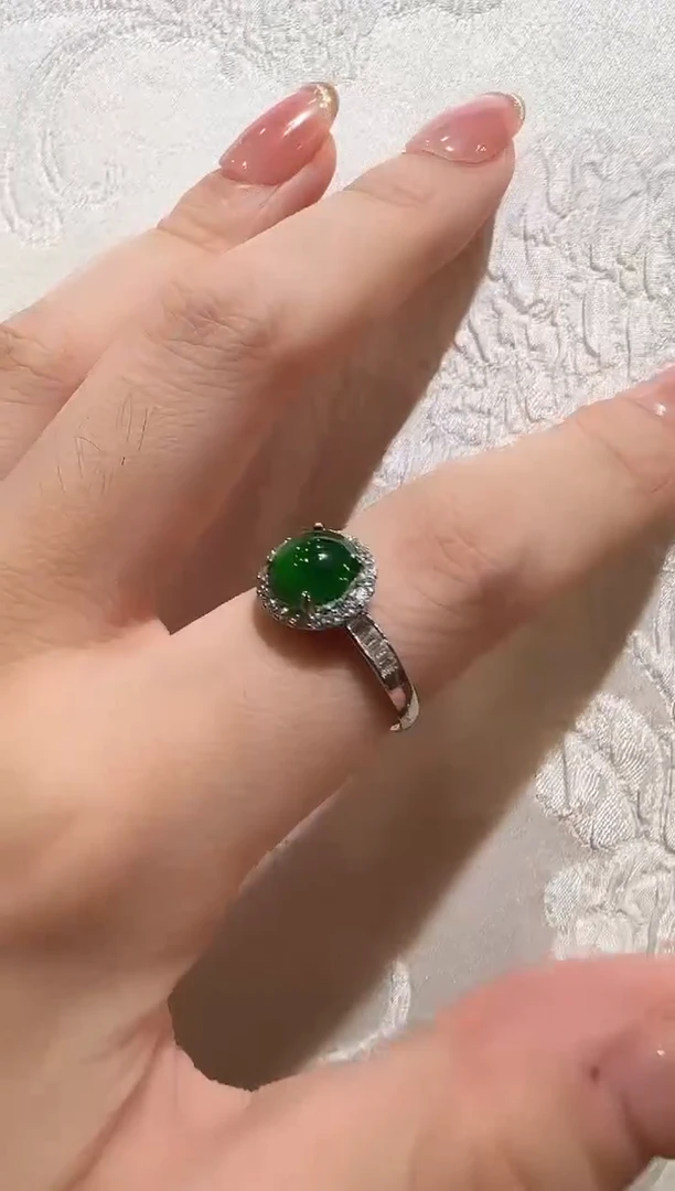 翡翠银S925镶嵌颈饰国风