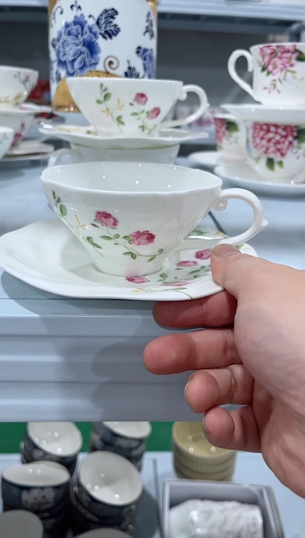 瓷片日用陶瓷（简装）咖啡杯一套