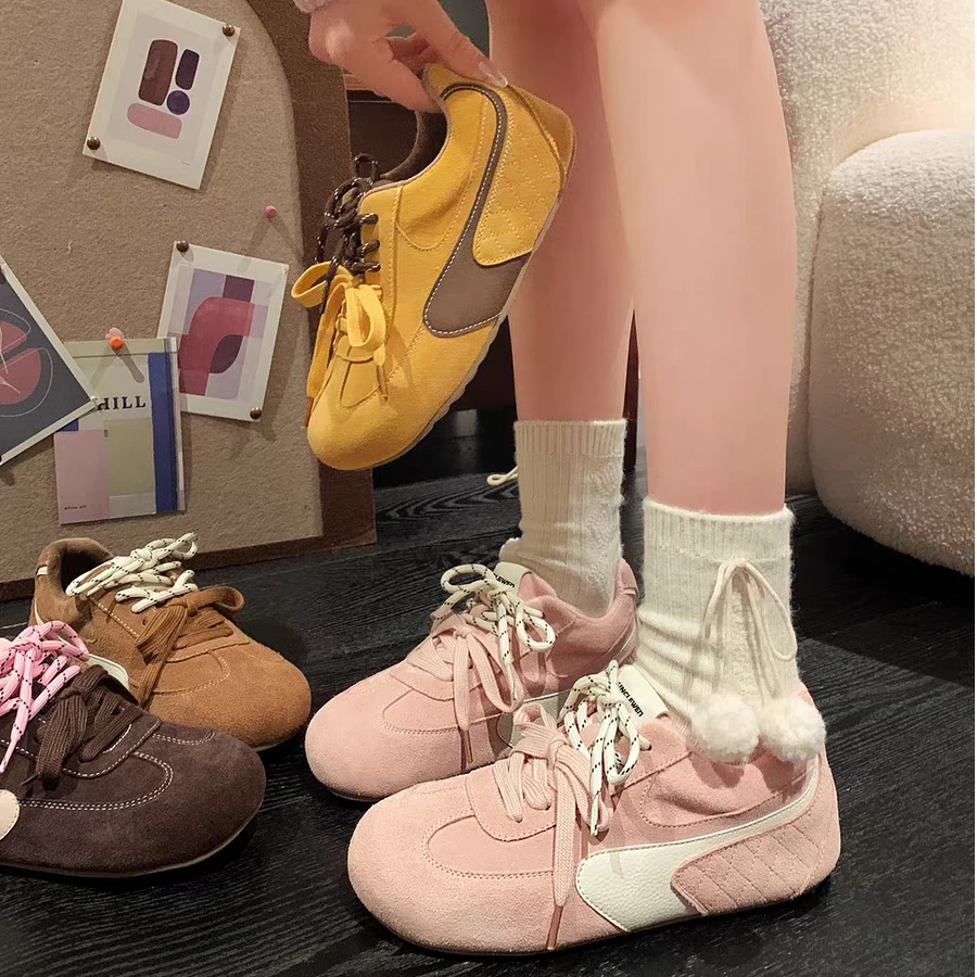 「珍姐」水果软糖~24年冬季新款加绒保暖德训鞋女百搭时尚休闲鞋潮