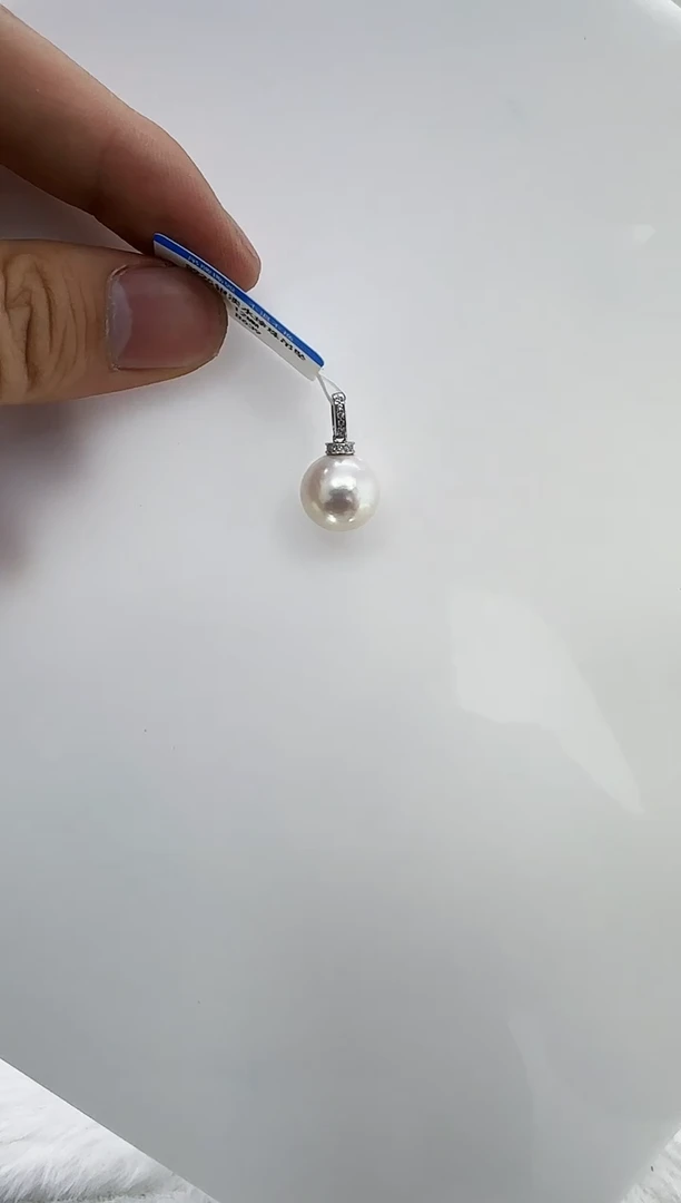 【闪购商品】淡水珍珠DA银S925镶嵌b639 白珠吊坠12