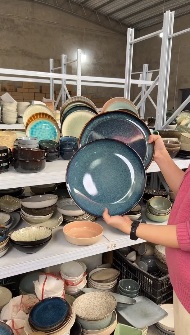 陶瓷外贸尾货瑕疵满20包邮X2大盘2个不一样