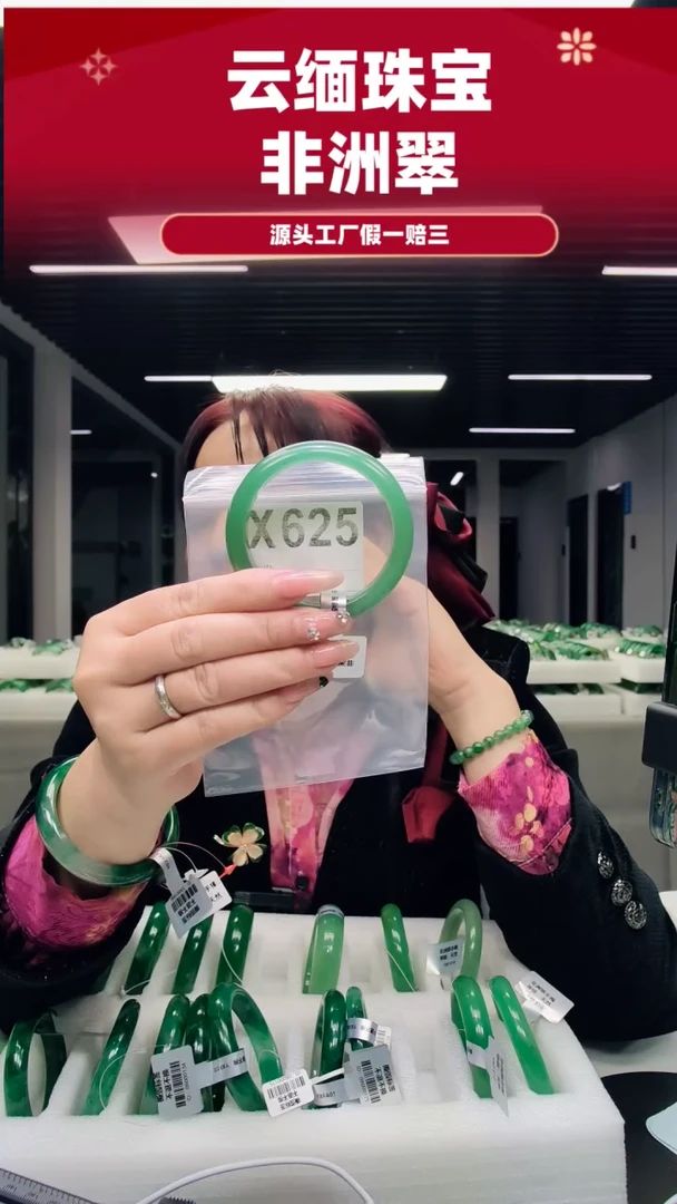 未镶嵌手镯石英质玉（非洲翠）58圈口X625