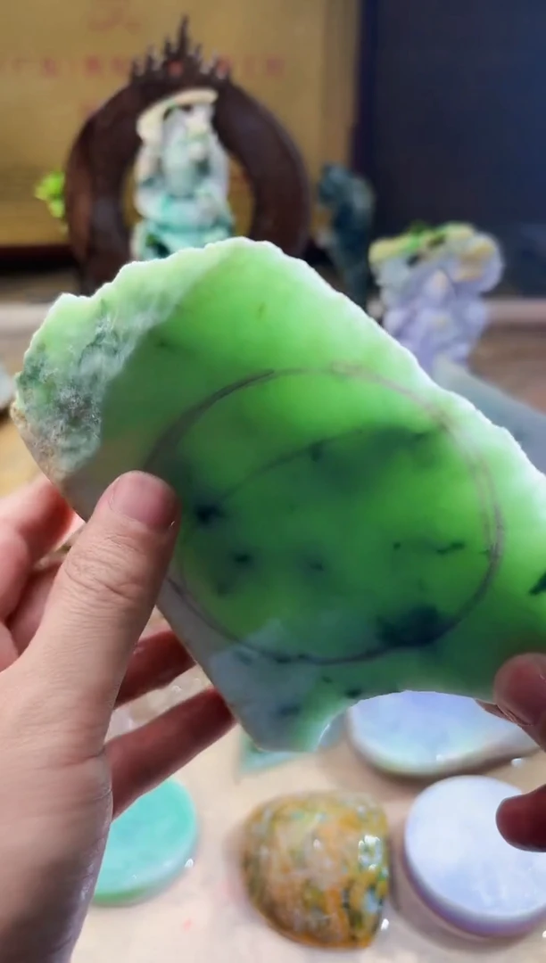 翡翠挂件未镶嵌A货张麦1983