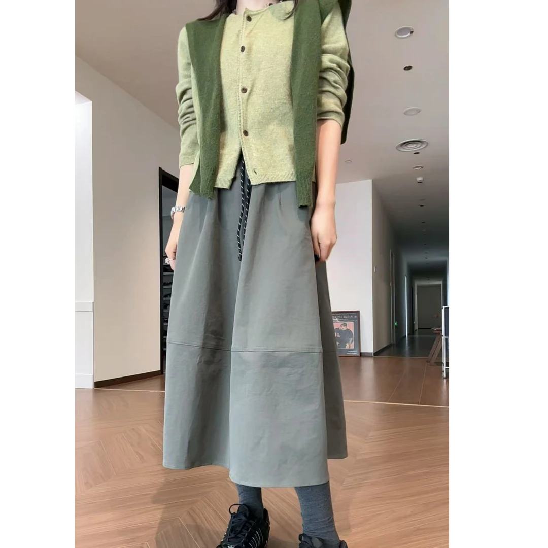 JIUJIU【优雅旋律】显瘦高腰韩版舒适时尚休闲百搭夏季设计师半身裙