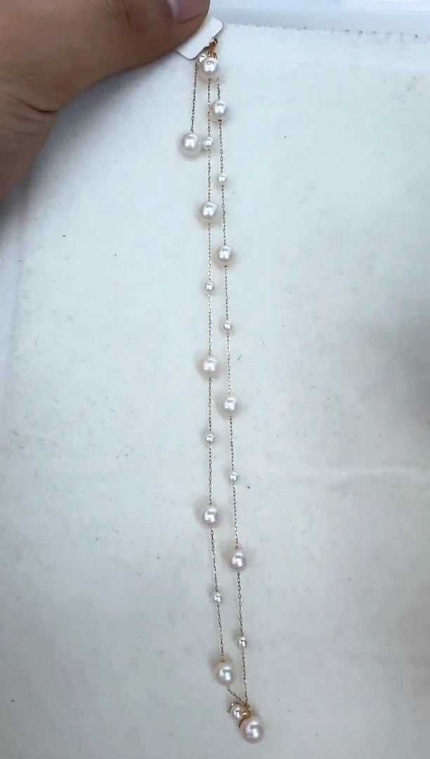 【闪购商品】淡水珍珠颈饰18K金镶嵌项链