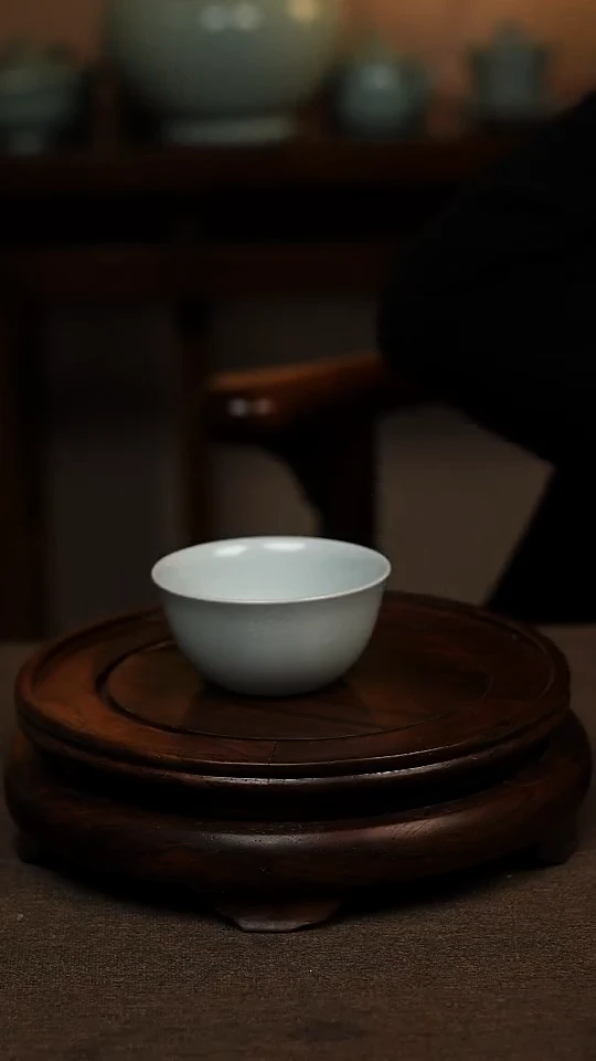 瓷片簪*围月白釉全手工鸡缸杯80ML微瑕不带礼盒