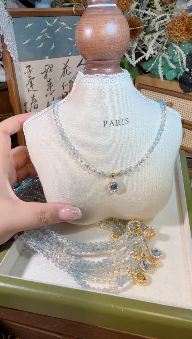 未镶嵌项链海蓝宝石104