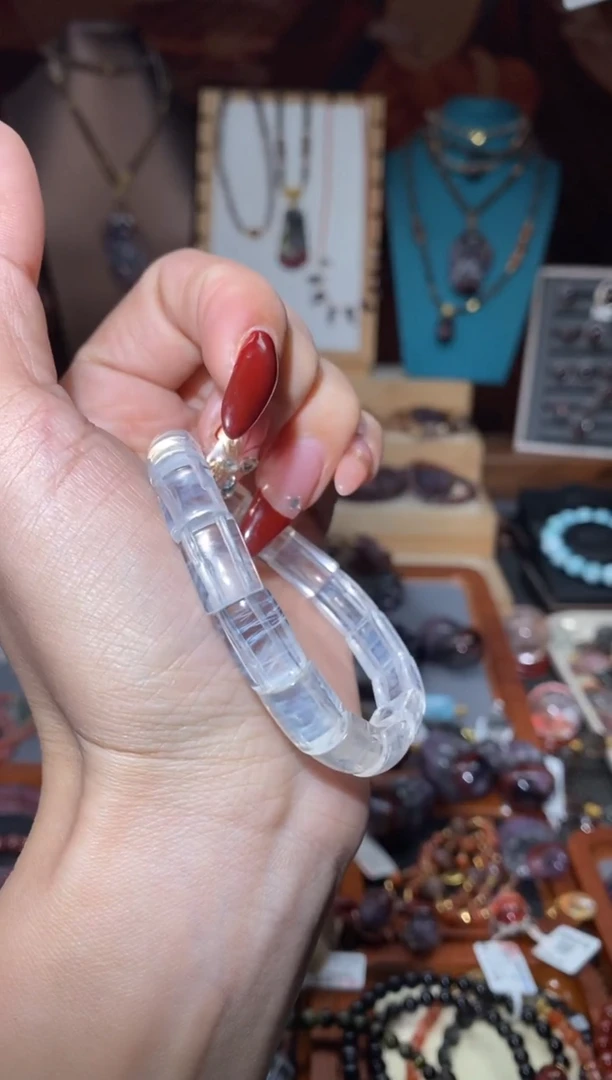 【闪购商品】水晶镯牌未镶嵌蓝针