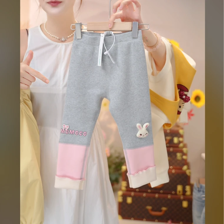 MOMOCO百搭女童拼色打底裤