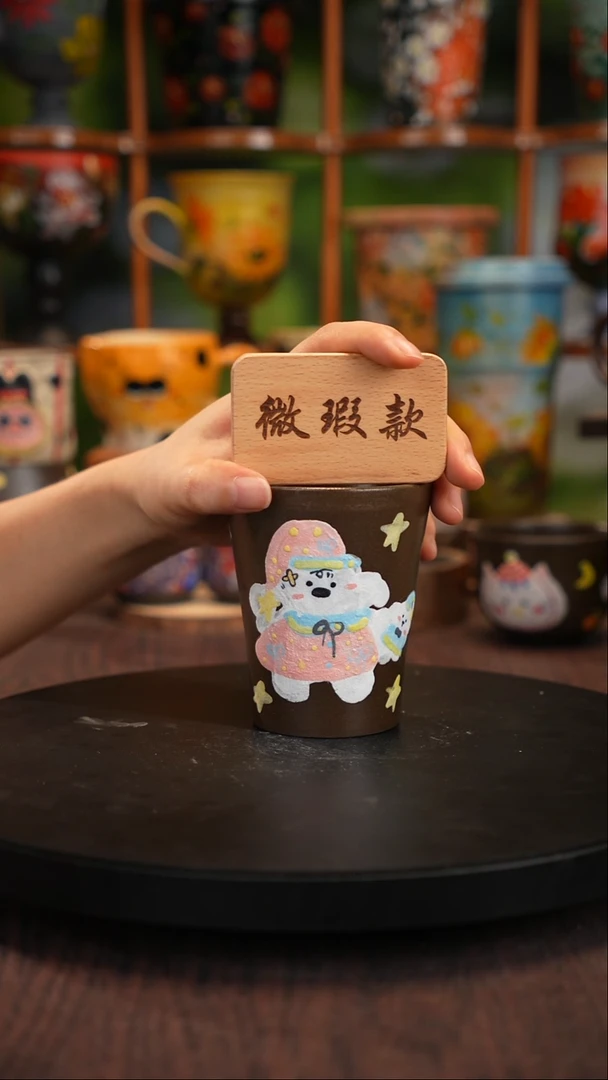 景德镇釉下彩手绘微瑕