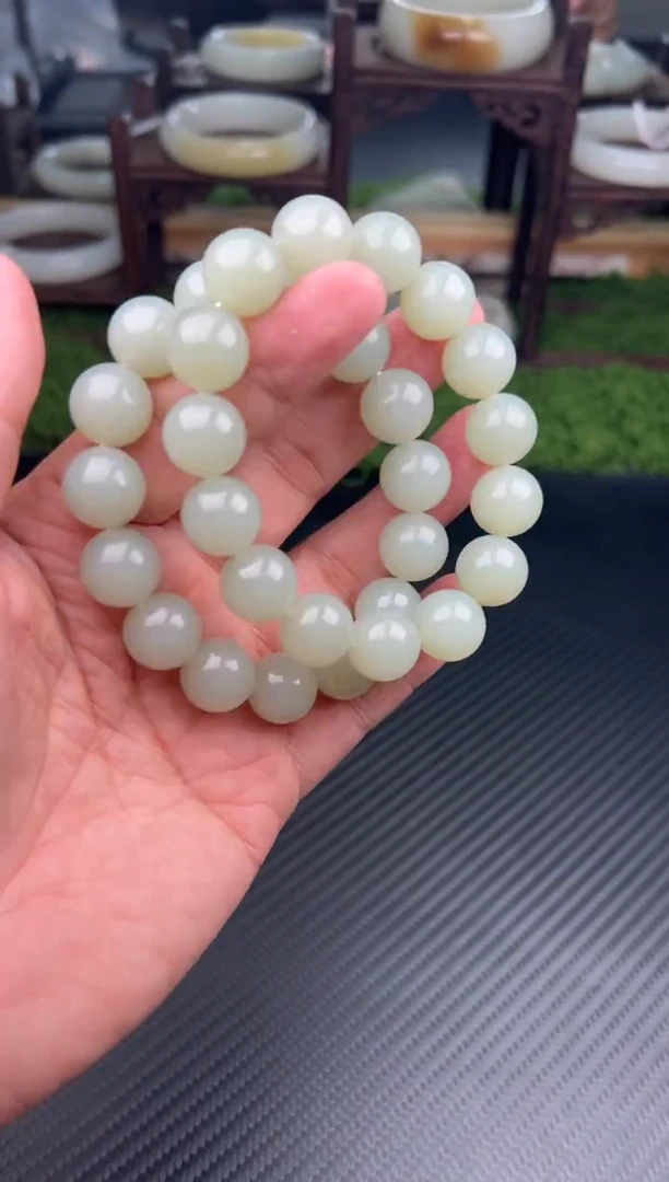 未镶嵌手串和田玉且末微色差近矿卡14多样性发货拍一发一