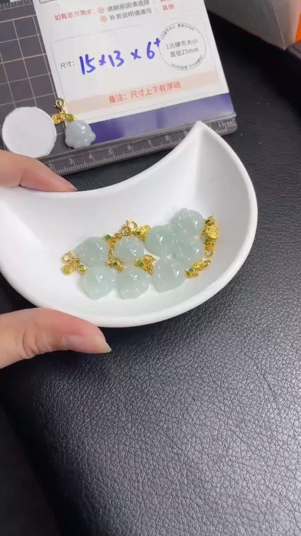 【闪购商品】翡翠颈饰银S925镶嵌翡翠猫爪/多样性发其一CP