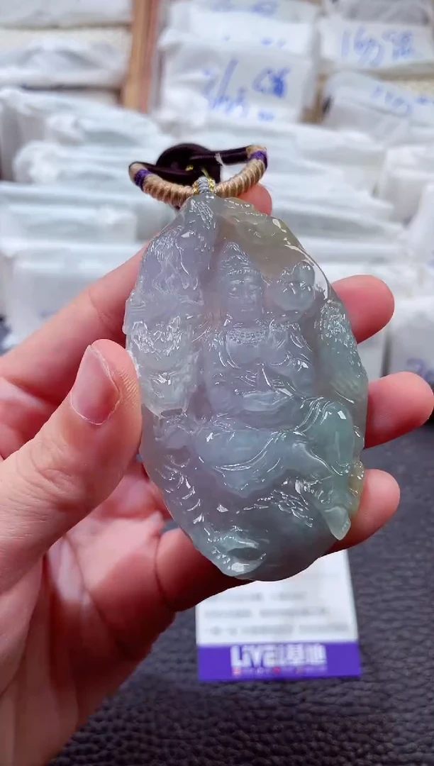 翡翠未镶嵌颈饰00004657御龙观音