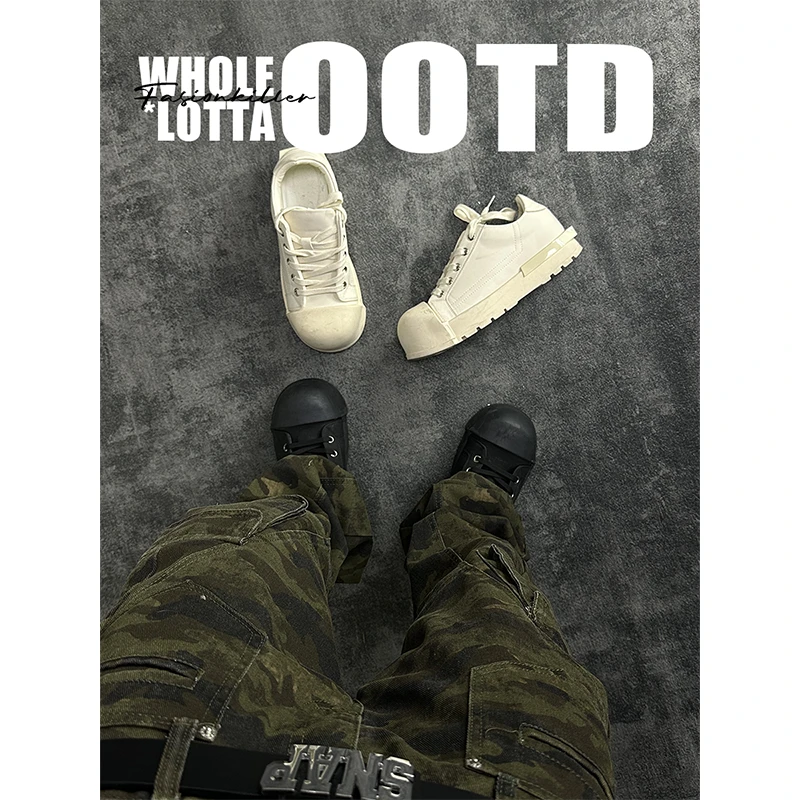 NewRockStarChoppa秋冬米奇大头鞋厚底增高面包鞋 百搭潮流板鞋男