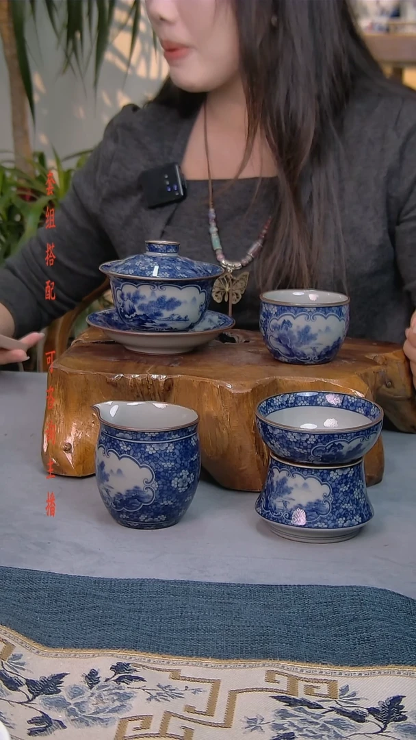 简装家用款4件套 老陶泥开片纹陶瓷茶具