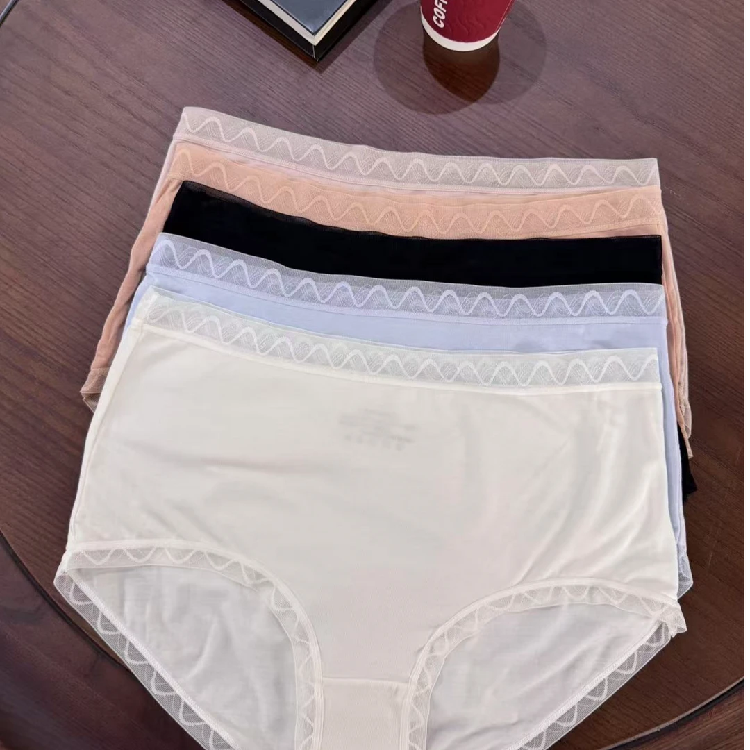 春夏款蕾丝纯色三角短裤时尚简约舒适女士02133