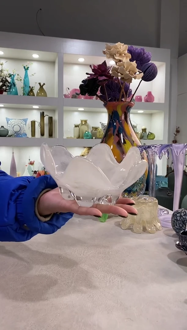 慕忆家手作琉璃花瓶瑕疵