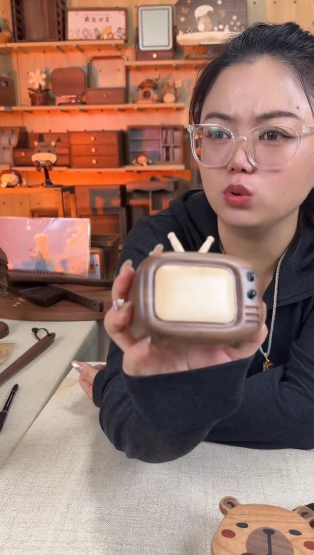 木北美黑胡桃电视机摆件