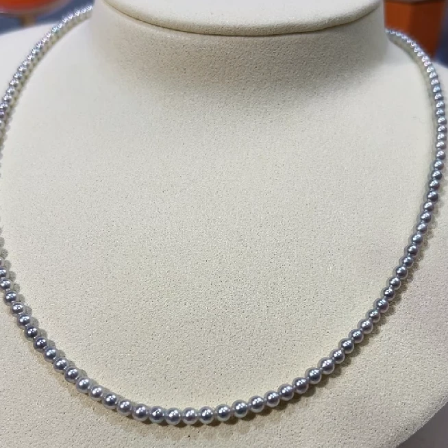 (涵涵）海水珍珠akoya真多麻2-3mm海水珍珠项链-s925银扣头