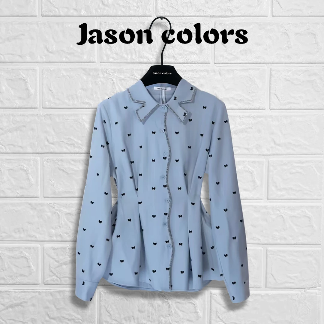 早春新款法式精致气质收腰显瘦时尚洋气衬衫女上衣