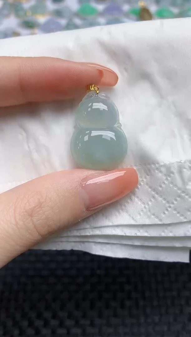 【闪购商品】翡翠颈饰18K金镶嵌天然翡翠A货