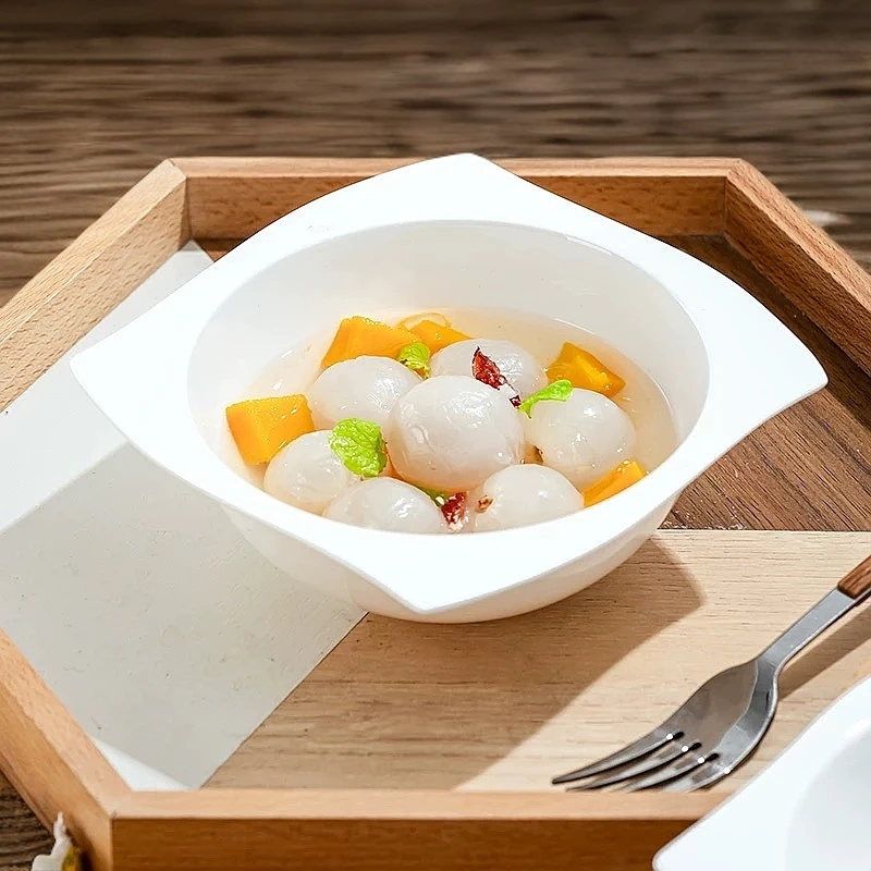 景德镇高温纯白骨瓷【5.5英寸昆仑点心碗】