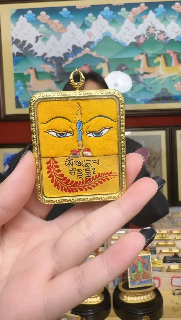 吊坠文老师-热贡纯手绘刀刀