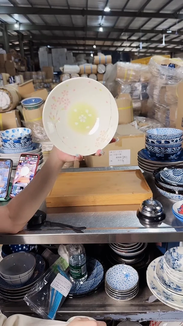 青晕樱花树6.5英寸浅钵单个