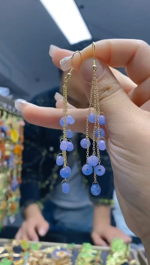 【闪购商品】翡翠耳饰合金244翡翠耳钩