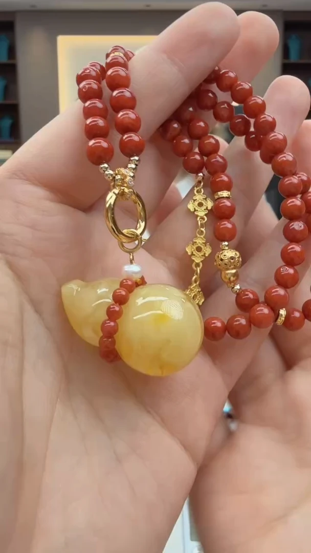 未镶嵌颈饰琥珀180秒拍号假一罚十