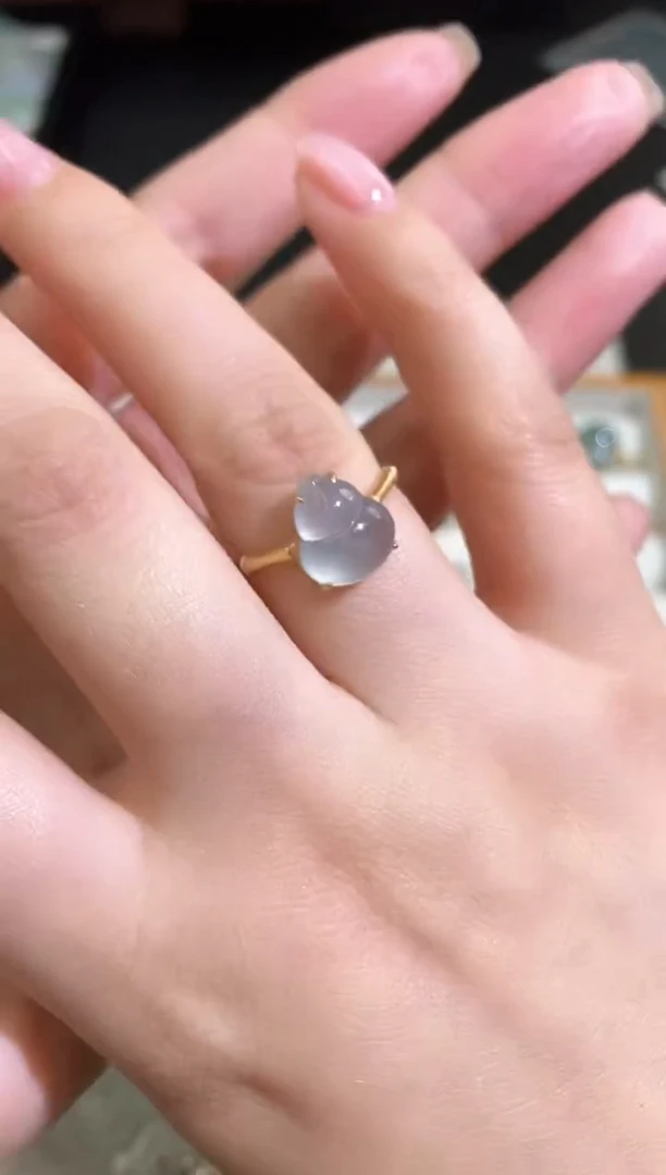 【闪购商品】翡翠戒指18K金镶嵌2025022501177