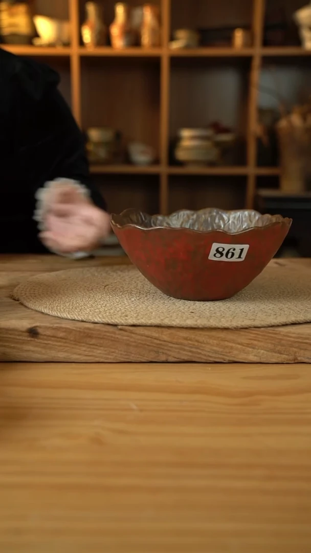 861火焰红福利系列的8英寸花边垂纹汤碗1个