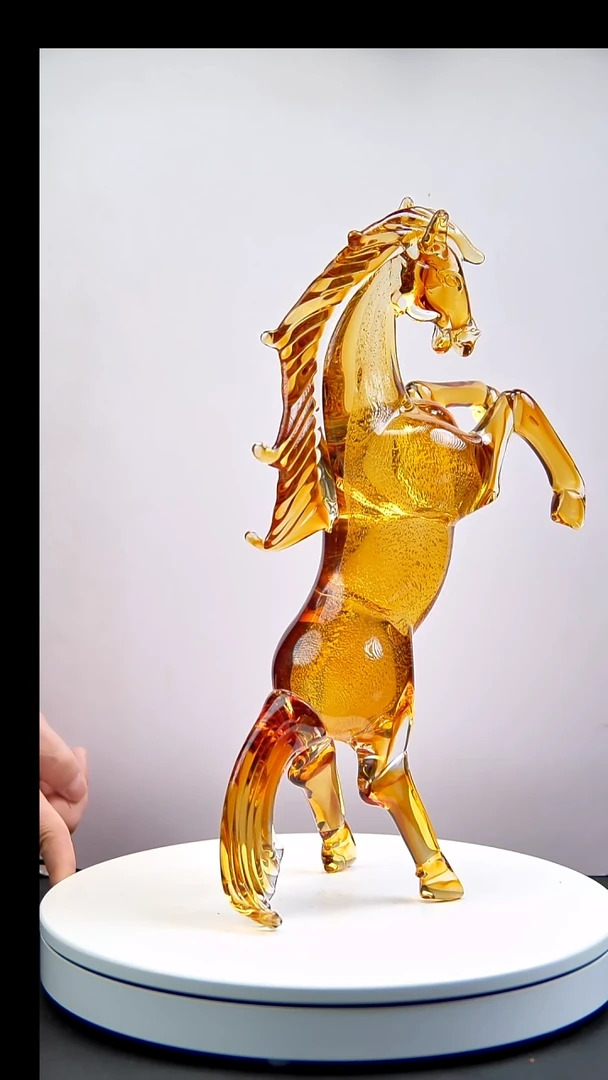 手工艺品琉璃手工琉璃马摆件