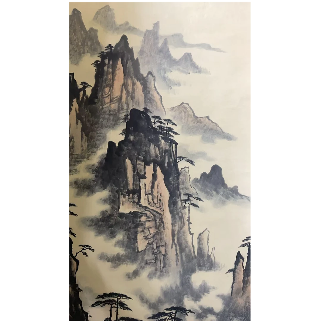 董老 款 绘画山水立轴137*68平尺8.2