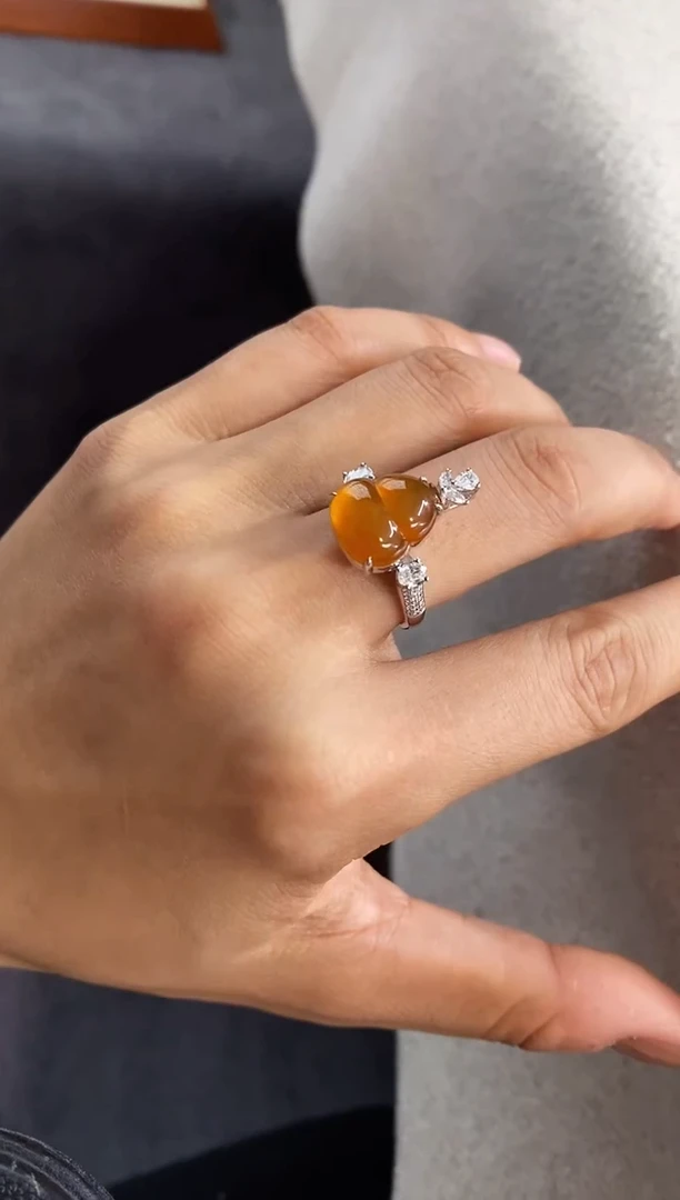 【闪购商品】翡翠挂件18K金镶嵌特价两用款