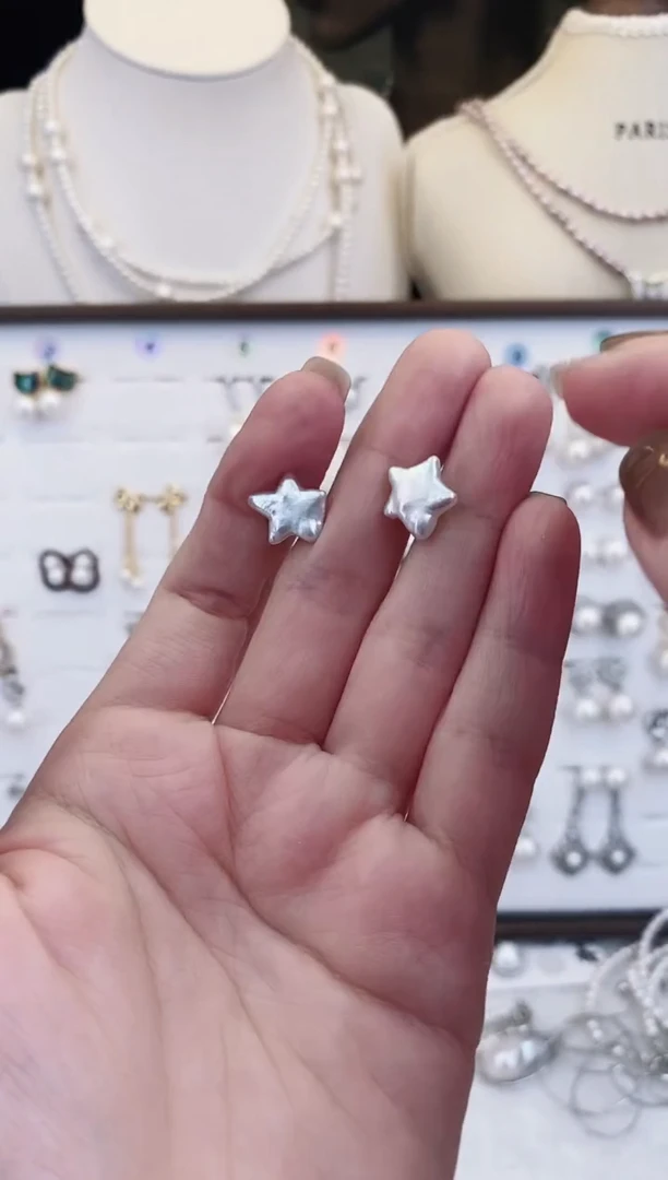 合金耳饰淡水珍珠161