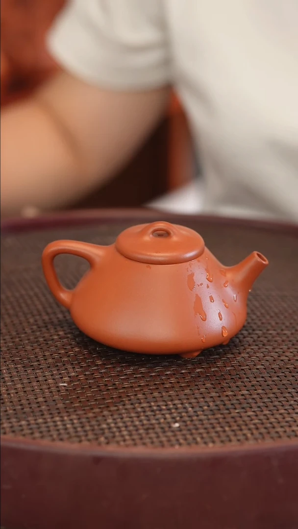 茶壶紫砂朱泥 半手工 子冶石瓢 180cc