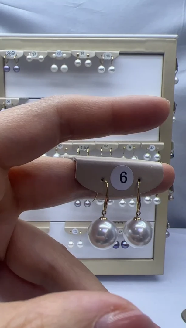 【闪购商品】淡水珍珠耳饰18K金镶嵌 6