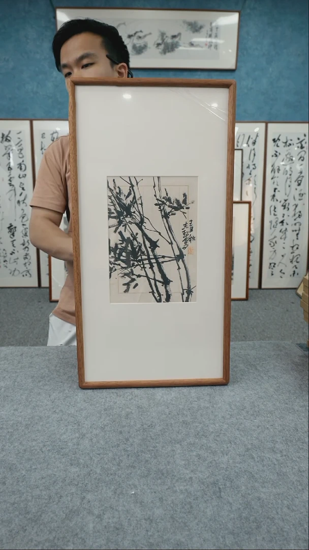 国画33*66郑志超老师花鸟带框