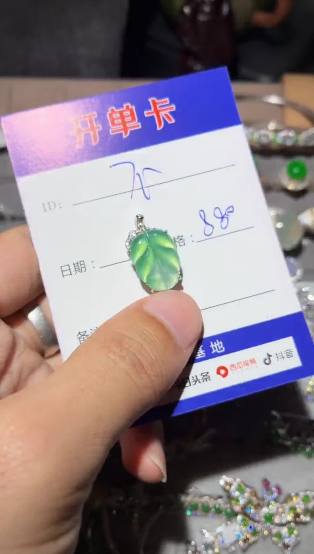 颈饰银S925镶嵌翡翠不*向 不点