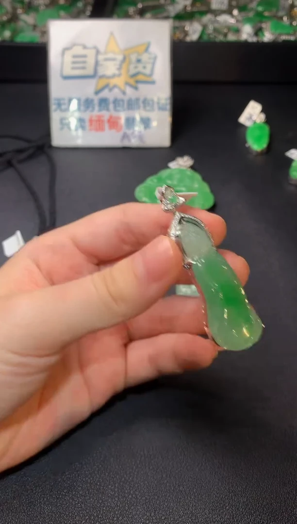 翡翠银S925镶嵌颈饰翡翠